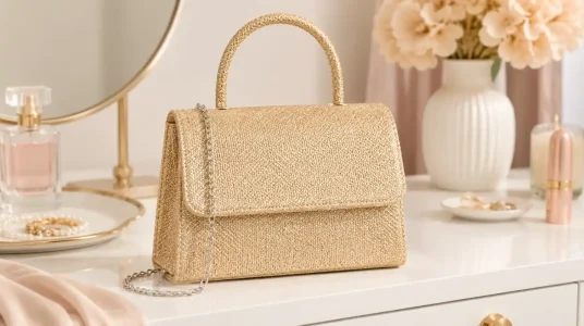 Bolso clutch de noche con cadena desmontable para eventos y fiestas