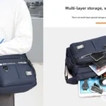 bolso de hombro en tejido Oxford para hombre