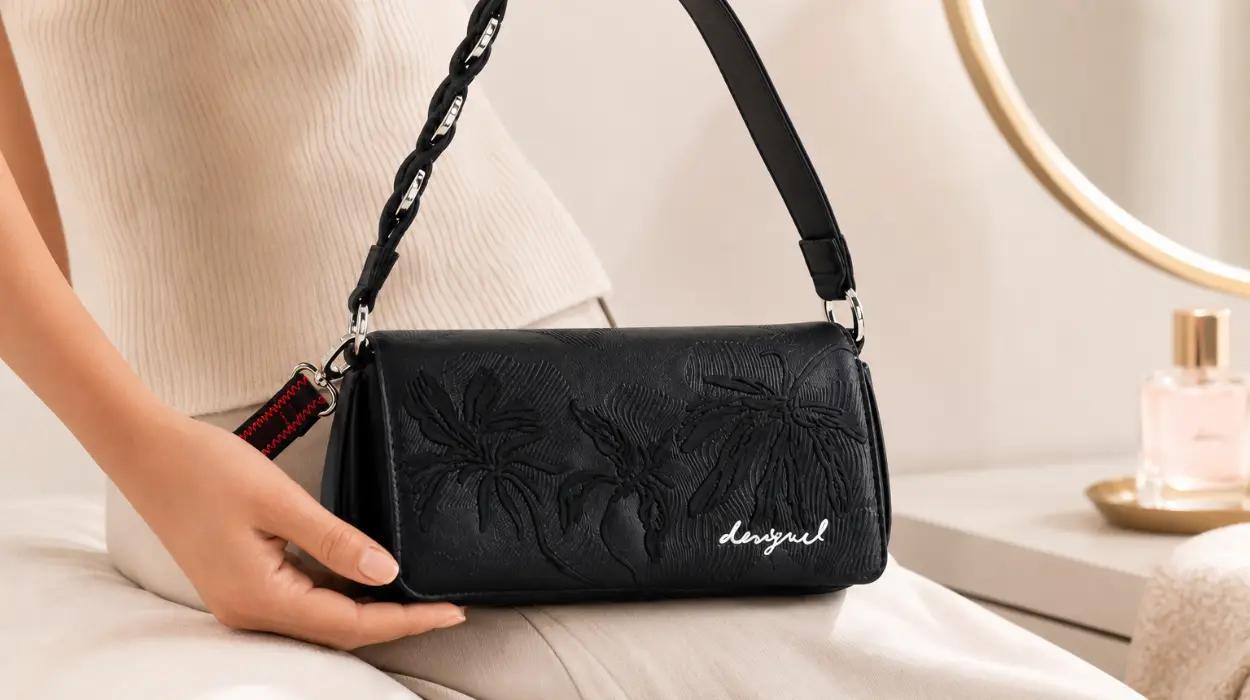 Bolso bandolera Desigual Mirenis Naron Mini en negro, elegante y práctico