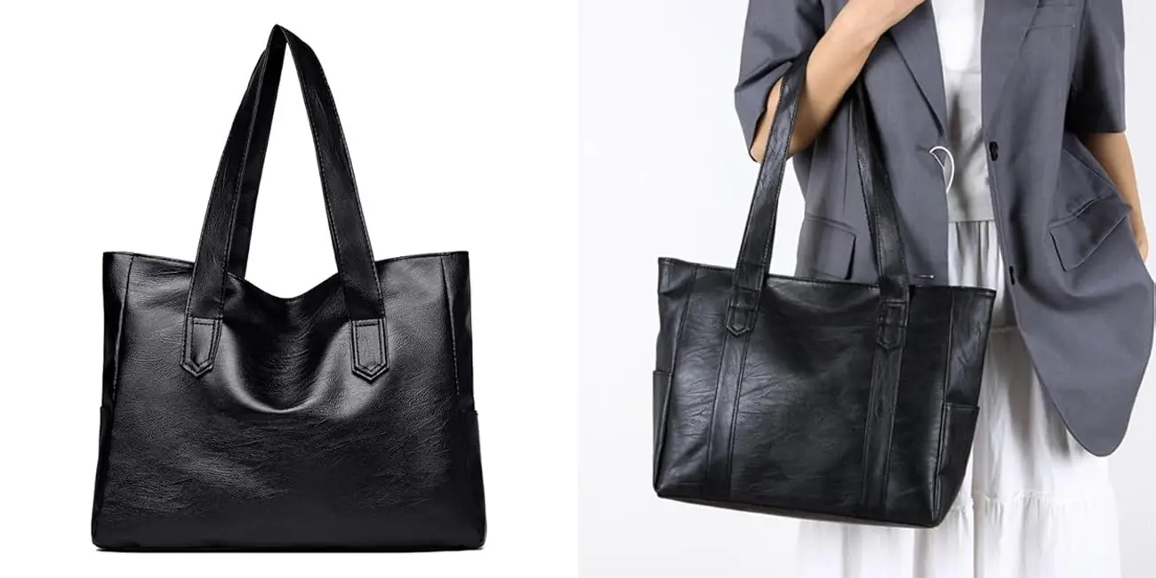 Bolso de hombro de piel sintética para mujer