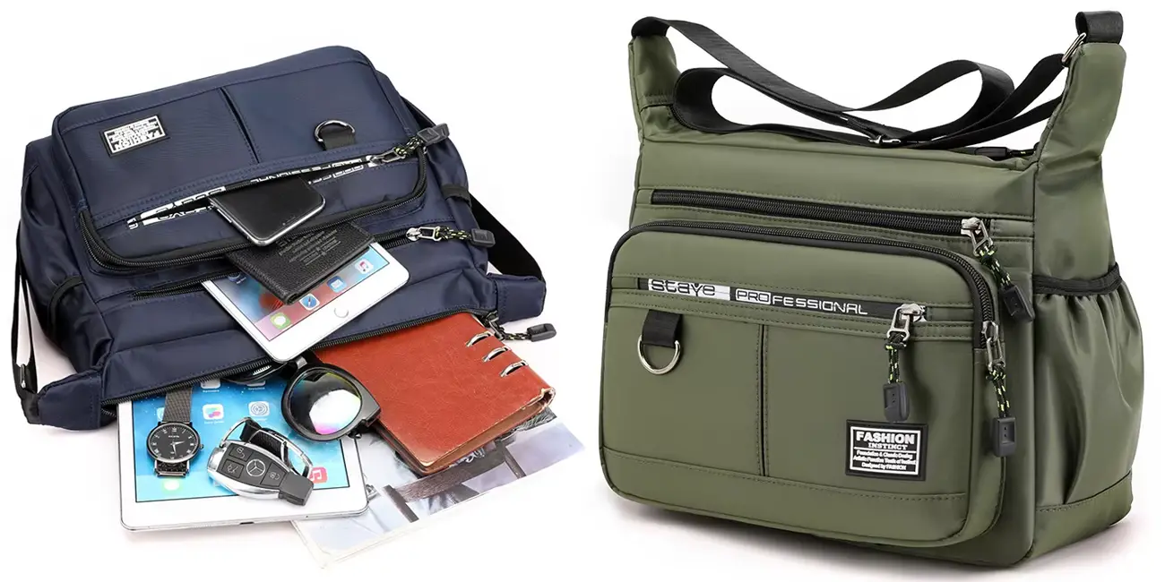 Bolsos de hombro en tejido Oxford