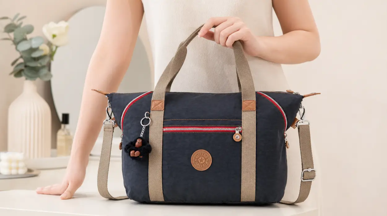 Bolsa de mano Kipling Art grande y ligera con correa ajustable