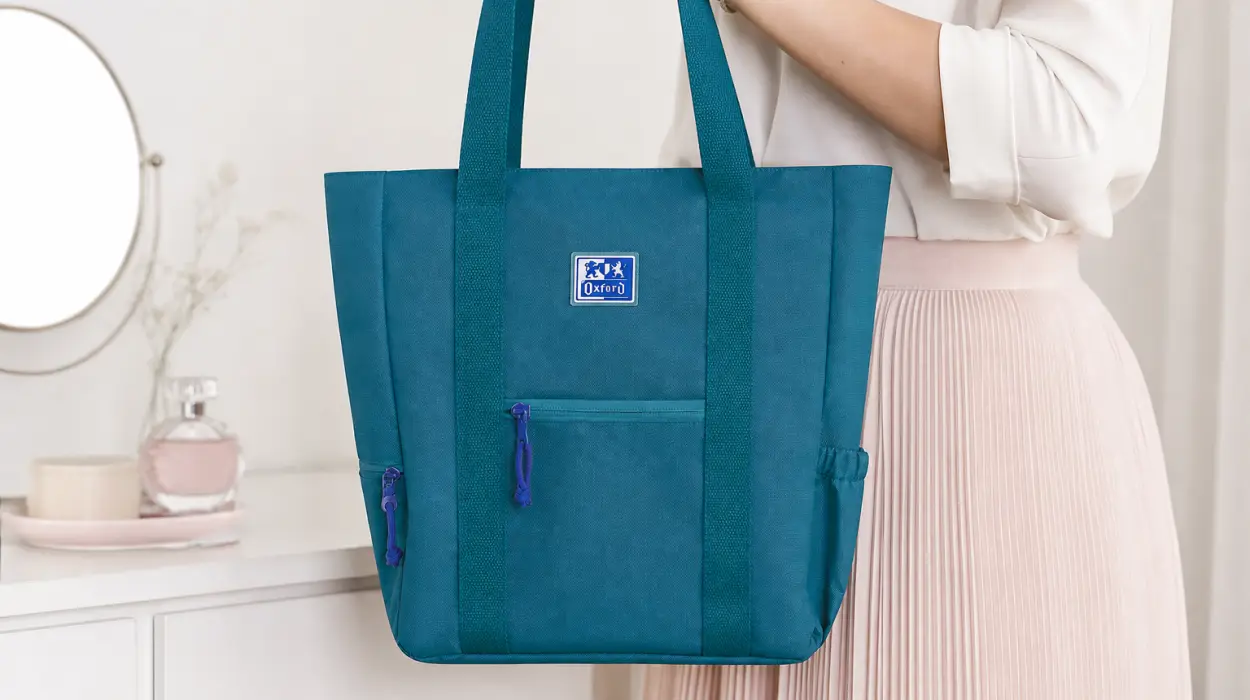 Bolso tote Oxford B-Trendy con compartimento acolchado para portátil