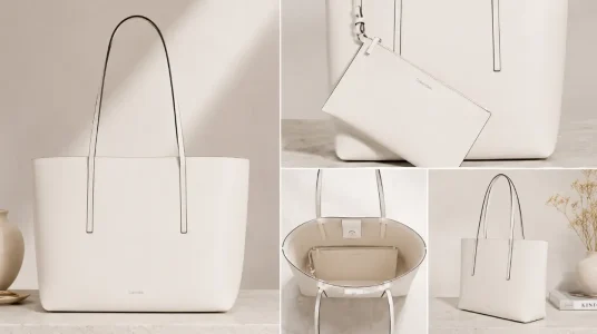 Bolso tote de Calvin Klein para mujer con logo foil y bolsa extraíble