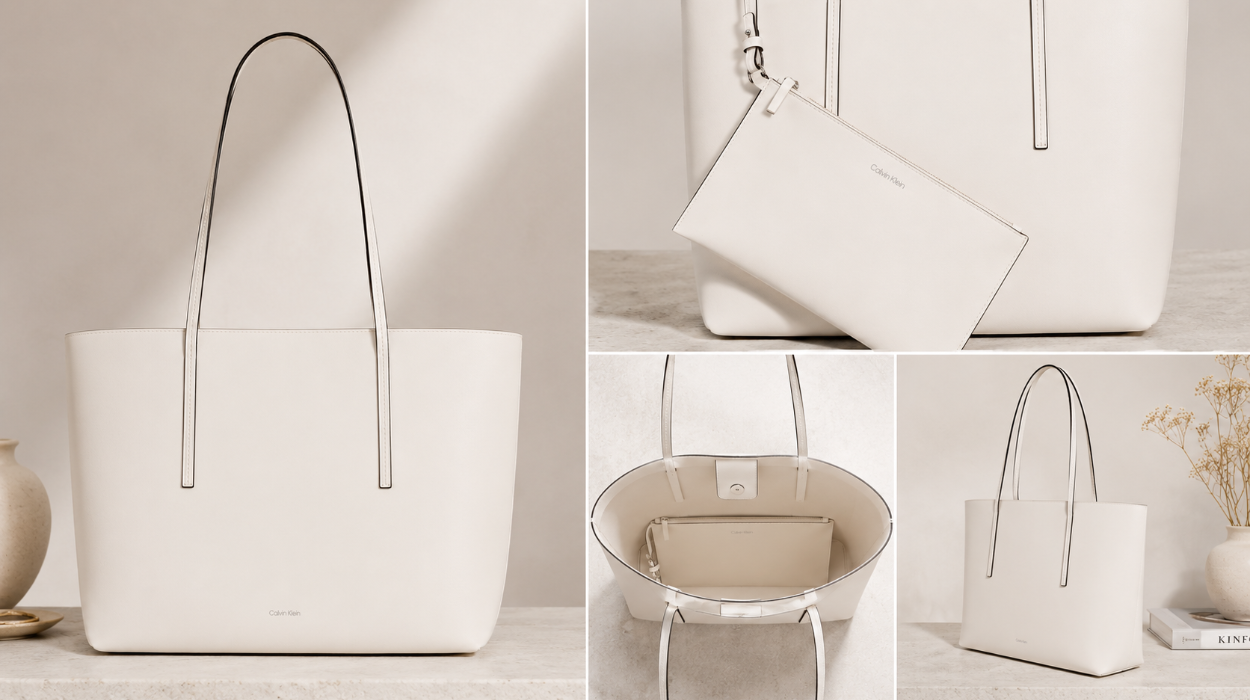 Bolso tote de Calvin Klein para mujer con logo foil y bolsa extraíble