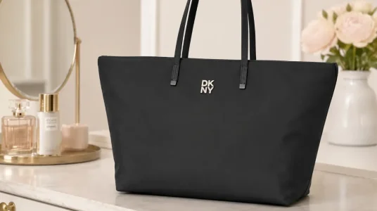 Bolso tote Jenny de DKNY para mujer, 100% poliéster y ribete de poliuretano