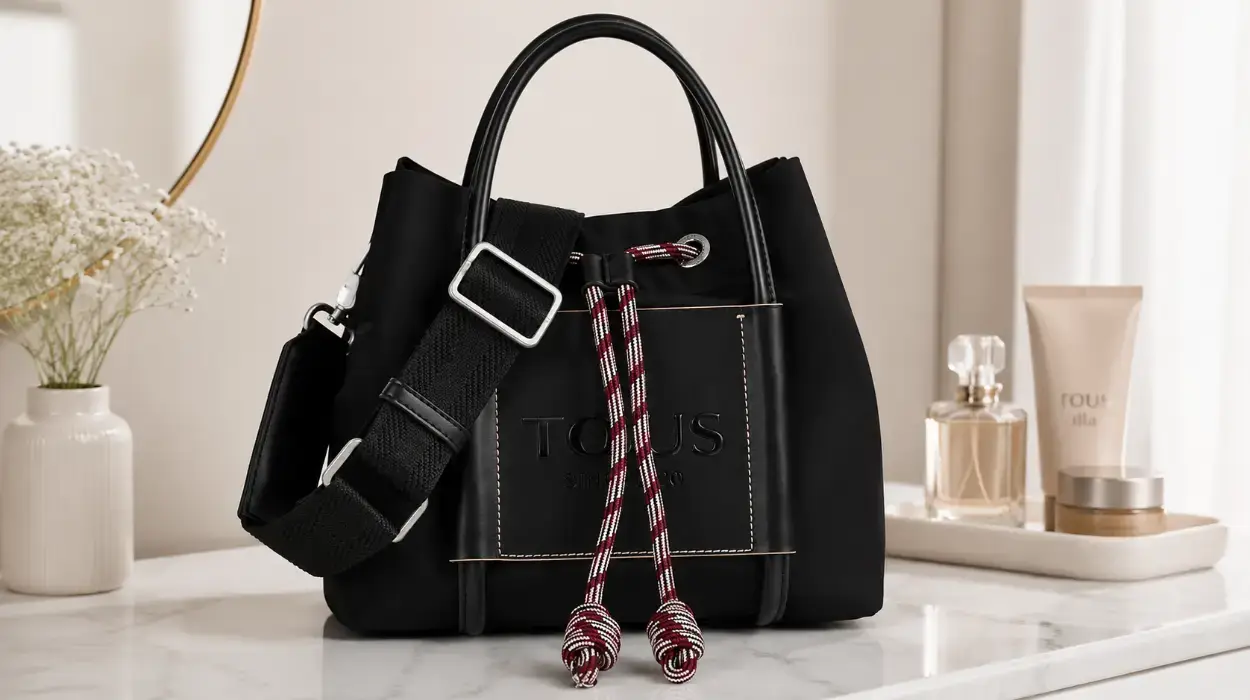 Practicidad y estilo en un bolso: Tous Empire Soft negro para mujer