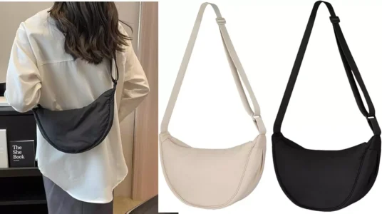 Pack de 2 bolsos bandolera media luna para mujer