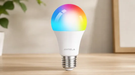 Bombilla inteligente LED E27 de Antela, compatible con Google Home y Alexa, paquete de 2