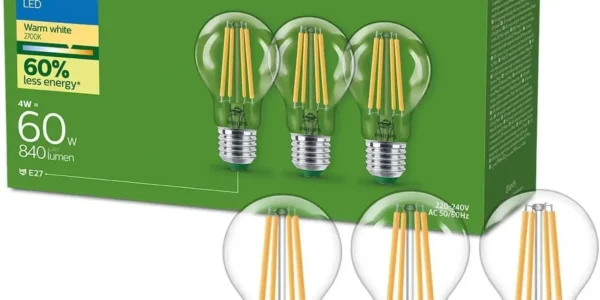 Chollo bombillas philips led ultraeficientes filamento e27 4w