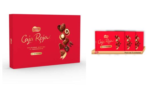 Bombones caja roja 800 g barata