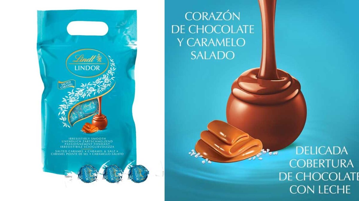 Bolsa de bombones Lindt Lindor Caramelo Sal de 1 kg