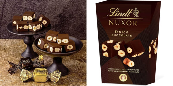 Bombones Lindt Nuxor de chocolate negro con avellanas