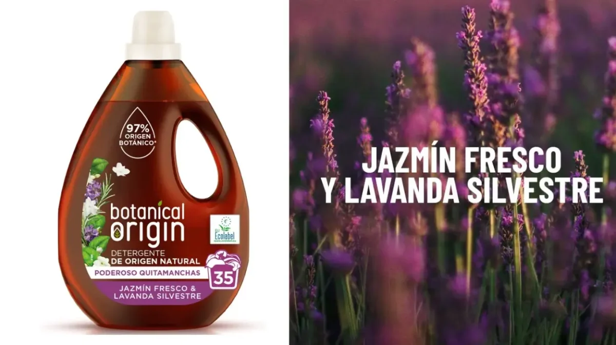 35 lavados con aroma agradable: Botanical Origins con jazmín y lavanda y apto para pieles sensibles