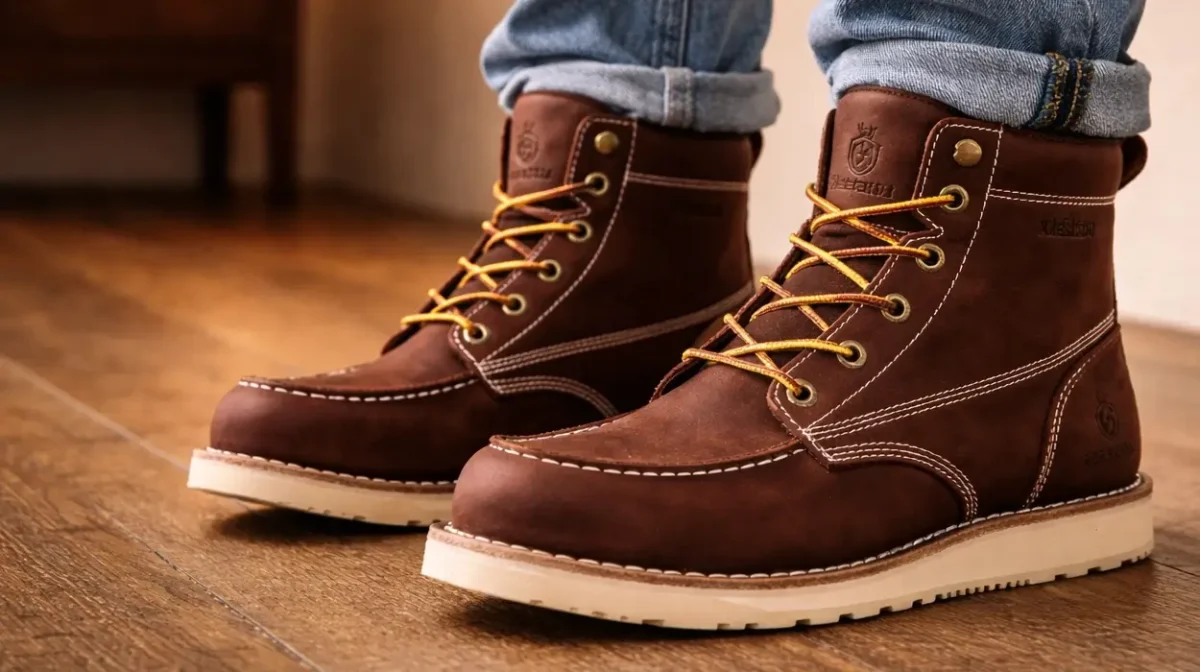 Estas botas de cuero auténtico SL-Saint están hechas a mano con mimo para que disfrutes de un calzado clásico, impermeable y elegante por mucho menos de lo que imaginas