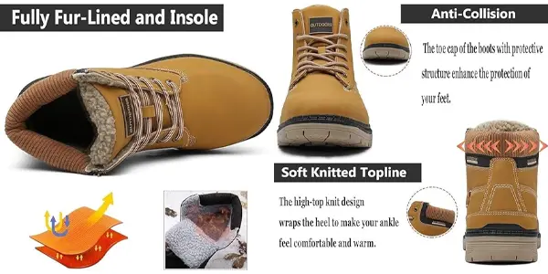 Botas de nieve de piel sintética Eagsouni