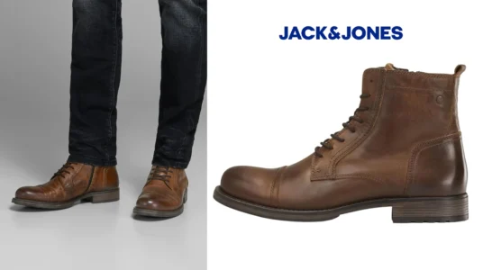 botas de piel Jack & Jones Jfwrussel Leather Warm para hombre