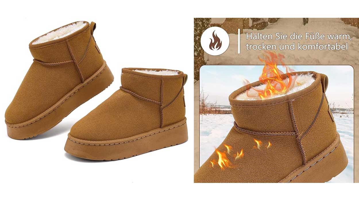 Botas de invierno forro peluche suela antideslizante baratas