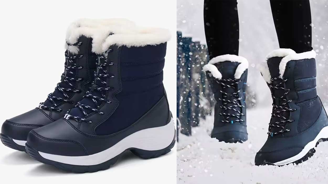 Botas de nieve antideslizantes con plataforma baratas