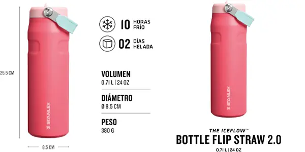 Botella térmica de acero inoxidable Stanley Flip Straw 2.0º
