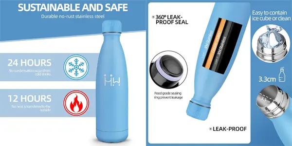 Botella termo de acero inoxidable Motswedi de 500 ml