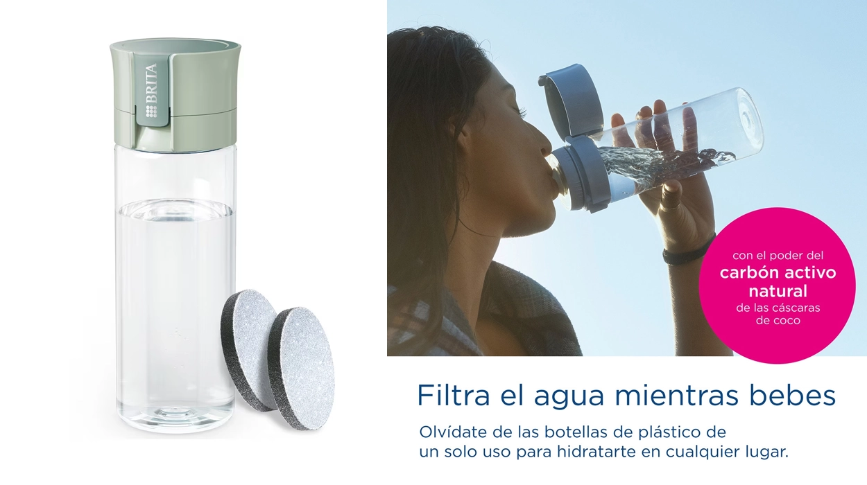 botella con filtro de agua Brita Vital de 0,6 litros barata