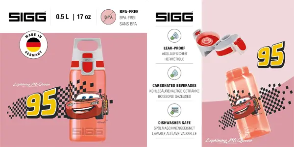 Botella de agua infantil SIGG VIVA ONE Cars de 500 ml