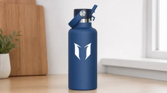 Botella térmica Super Sparrow FlipFlow de acero inoxidable, 1 l y tapa con pajita
