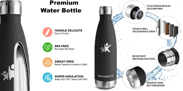 Botella de agua térmica acero inoxidable Grsta de 500 ml
