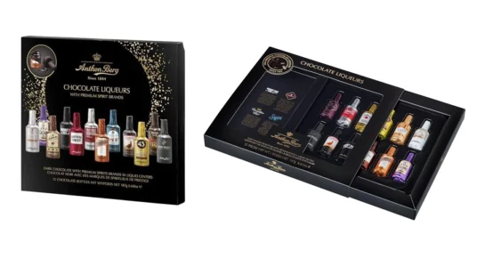 botellas de licores de chocolate Anthon Berg