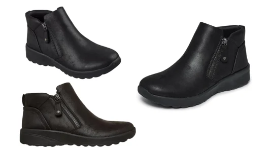 botines Skechers Lovely Vibe Fall in bloom en color negro para mujer