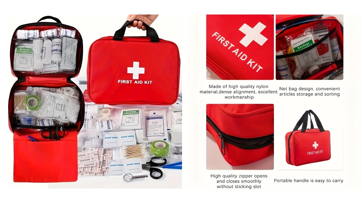 botiquín de primeros auxilios de 210 unidades