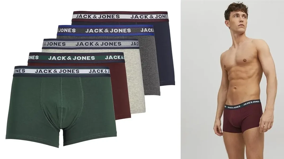 Pack x5 Bóxer Jack and Jones para hombre