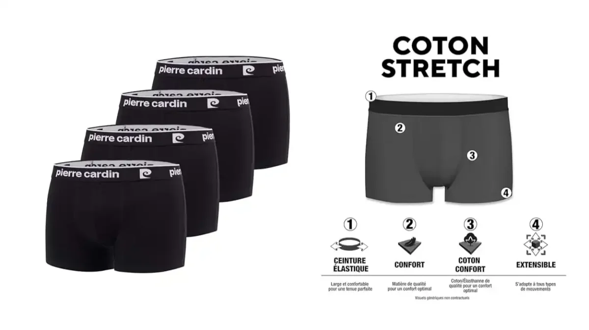 Cómodos y ultra suaves: Llévate este pack de 4 boxers Pierre Cardin a un precio fantástico en Amazon, perfectos para pieles sensibles