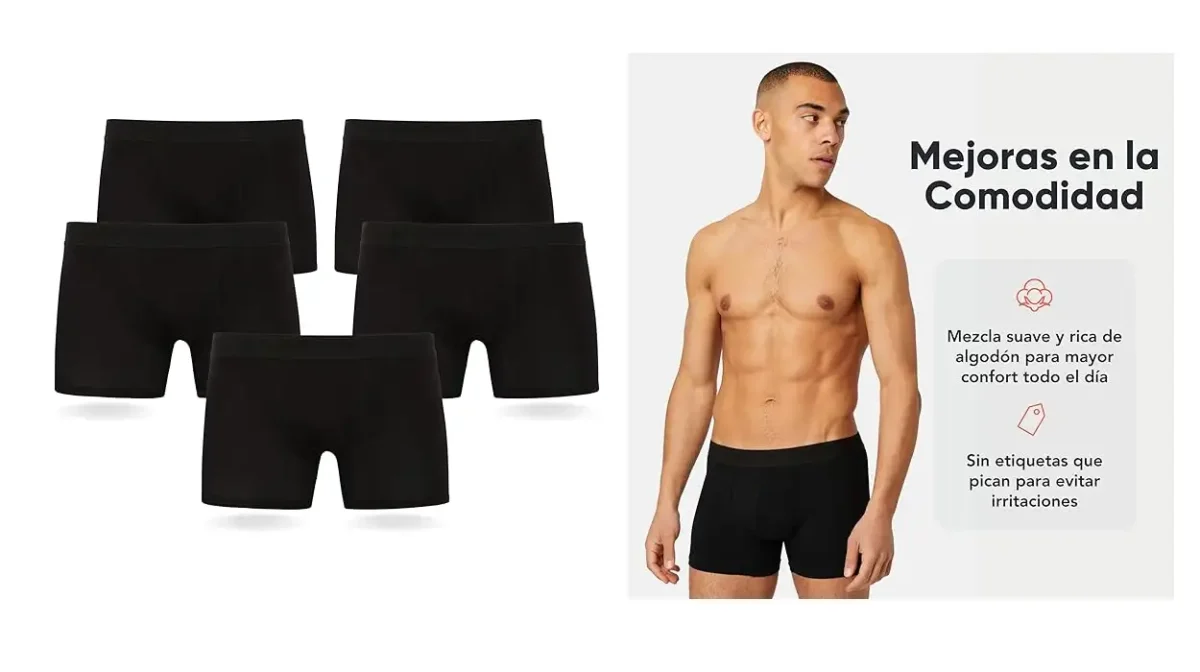 Pack de 5 Bóxers FM London para hombre