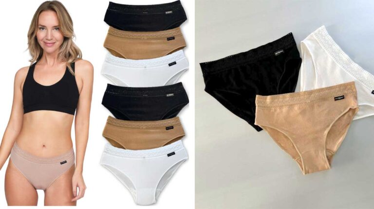 INNERSY Bragas Negras Algodon Y Spandex Braguitas Mujer Comodas Culotte Cintura Media Pack De 4 (XS, 4 Negro Básico