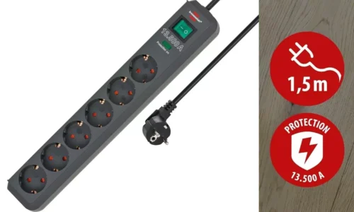 Regleta de enchufes Brennenstuhl Eco-Line de 6 tomas con protección