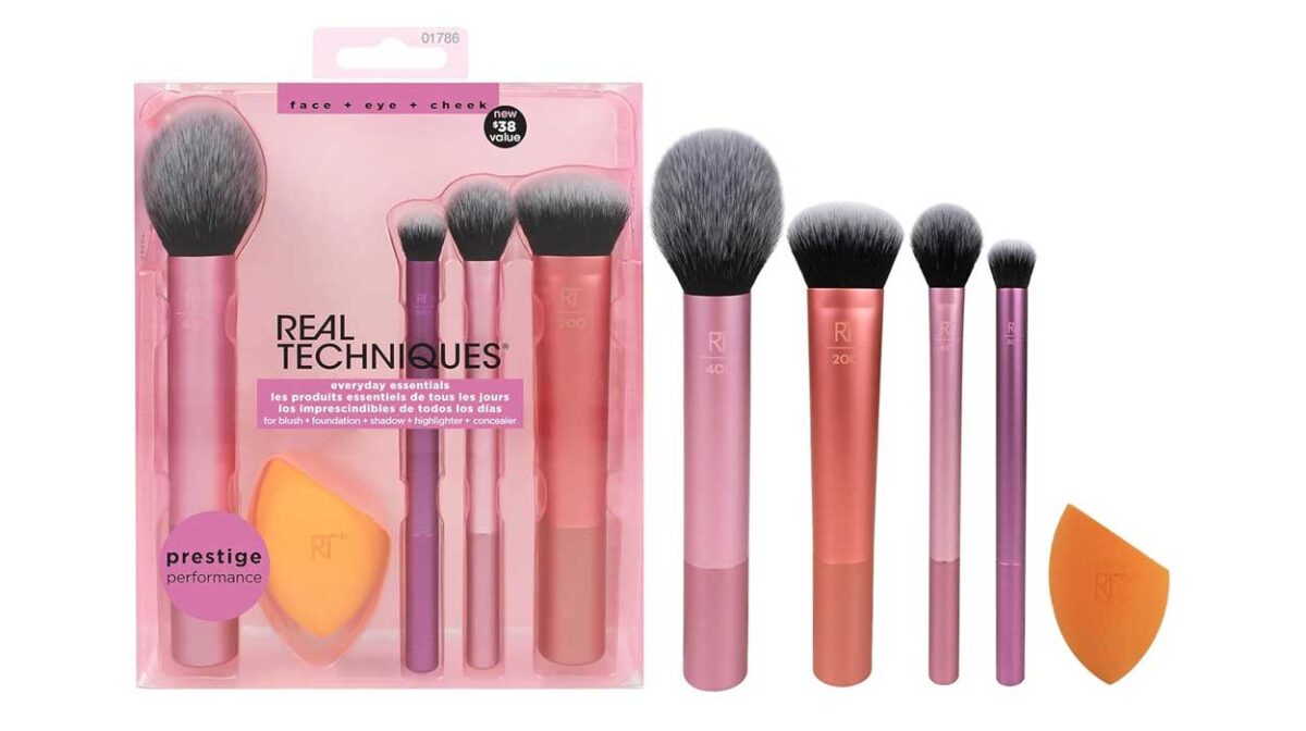 Set de brochas y esponja de maquillaje Real Techniques Everyday Essentials