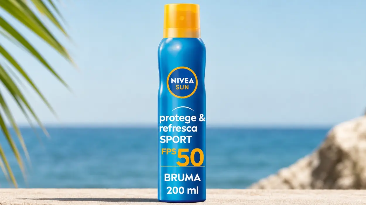 Spray bruma solar NIVEA SUN Protege & Refresca FP50, transparente y resistente al agua de 200 ml
