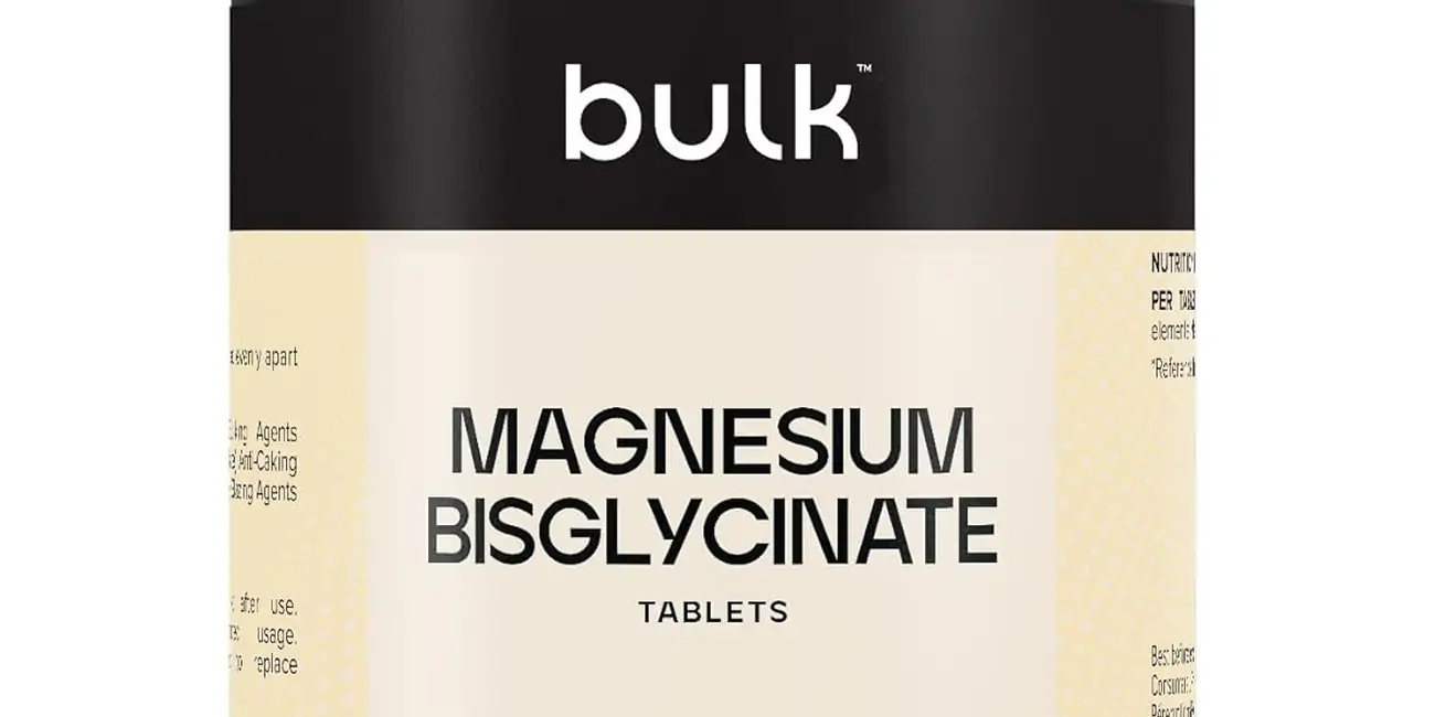 Bulk Magnesio Glicinato 500 mg de Alta Absorción 180 Comprimidos Veganos