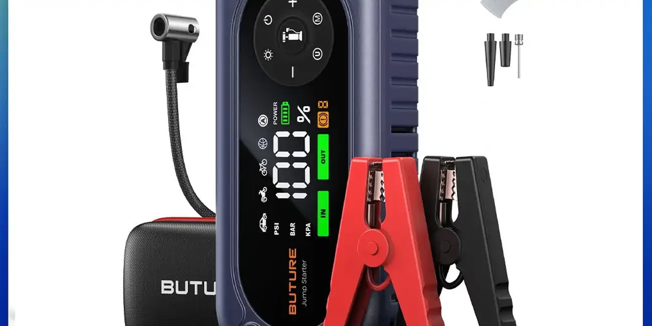 BUTURE 5500A arrancador de batería de coche banco de energía portátil 150PSI bomba de aire batería de coche potenciadores de emergencia dispositivo de arranque de coche