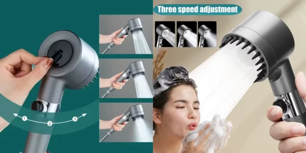 Cabezal de ducha con 3 modos