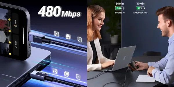 Cable USB-C UGREEN de 100W