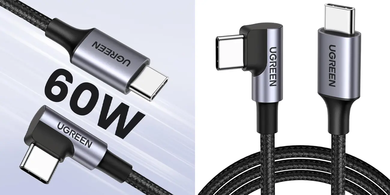 Cable USB-C UGREEN con conector en L