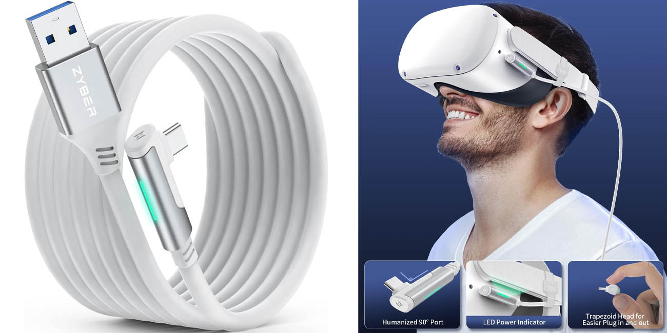 Cable USB-C ZYBER de 5 metros para Oculus Quest 2
