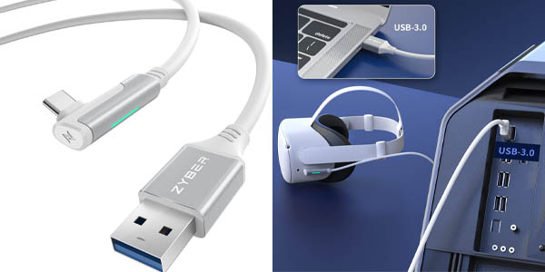 Cable USB-C ZYBER de 5 metros para Oculus Quest 2