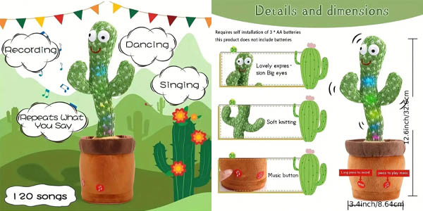 Cactus parlante y bailarín para niños