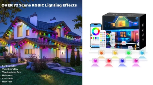 cadena de luces LED impermeables de 45 metros