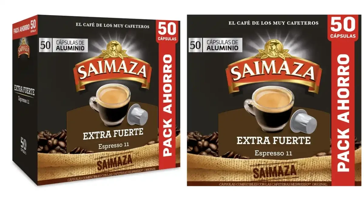 Pack x50 cápsulas de café Saimaza Extrafuerte para Nespresso
