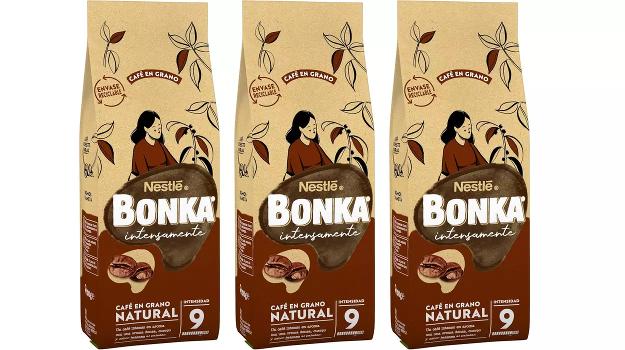 Pack x3 Café en grano natural Bonka de 500 g